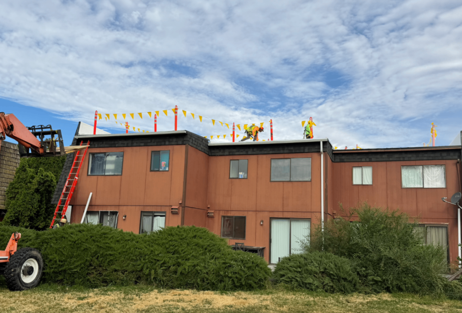 Roof deck preparation during the multi-family community re-roof